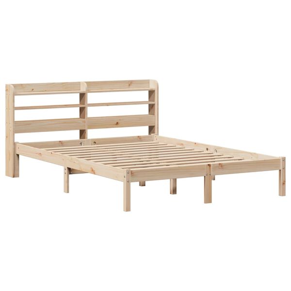 vidaXL Bed Frame without Mattress 150x200 cm King Size Solid Wood Pine