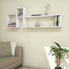 Homemania Wall Shelf Polite 155x22x55cm White