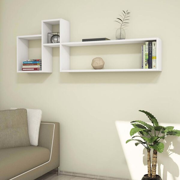 Homemania Wall Shelf Polite 155x22x55cm White