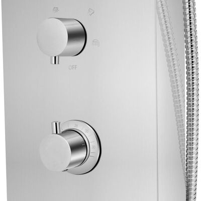 vidaXL Shower Panel System Stainless Steel Curved