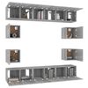 vidaXL 10 Piece TV Cabinet Set Grey Sonoma Engineered Wood