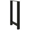 vidaXL Bar Table Legs Black 2 pcs 60x(90-91) cm Steel