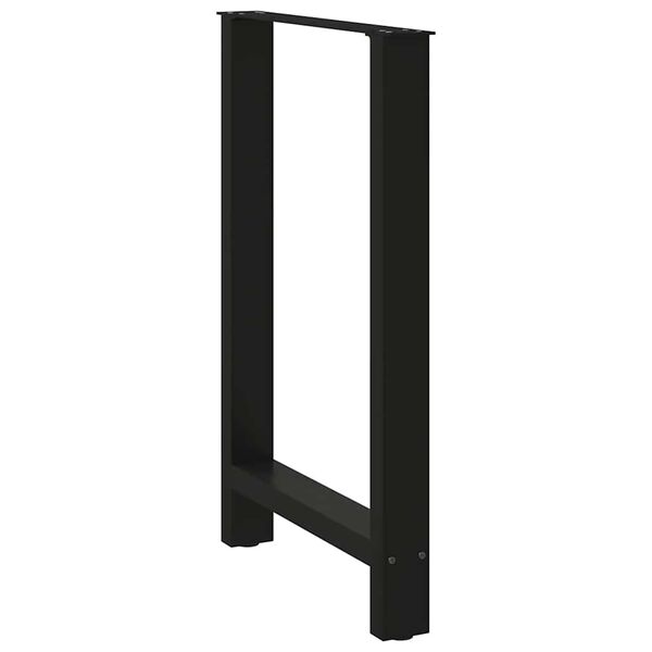 vidaXL Bar Table Legs Black 2 pcs 60x(90-91) cm Steel