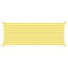 vidaXL Sun Shade Sail Yellow and White 5 x 2 m 100% Polyester Oxford