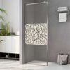 vidaXL Walk-in Shower Wall ESG Glass with Stone Design 140x195 cm
