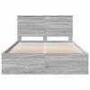 vidaXL Bed Frame Grey Sonoma 140 x 190 cm Solid Pine Wood