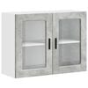 vidaXL Kitchen Wall Cabinet with Glass Door Porto Concrete Grey