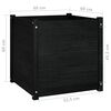 vidaXL Garden Planter Black 60x60x60 cm Solid Pinewood