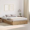 vidaXL Storage Bed Frame Artisan Oak 135 x 190 cm Engineered Wood