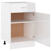 vidaXL Drawer Bottom Cabinet Lyon High Gloss White 50x46x81.5 cm Engineered Wood