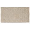 vidaXL Area Rugs Rectangular Natural and White 80 x 150 cm Jute