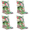 vidaXL Garden Highback Chair Cushions 4 pcs Multicolour 120x50x7 cm Fabric