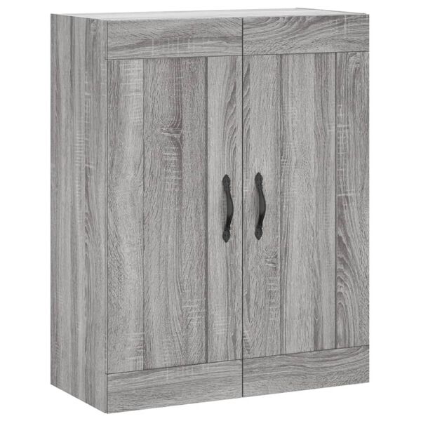 vidaXL Wall Mounted Cabinet Grey Sonoma 69.5x34x90 cm Engineered Wood
