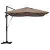 vidaXL Umbrella Taupe 351 x 250 x 253 cm Polyester and Aluminium