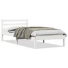 vidaXL Bed Frame White 215.5 x 85.5 x 69.5 cm Solid Pine Wood