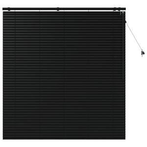 vidaXL Venetian Blind Black 160 x 160 cm 35 mm Solid Paulownia Wood