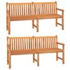 vidaXL 3 Piece Garden Dining Set Solid Wood Teak