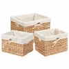 vidaXL Storage Baskets 3 pcs Natural 35 x 30 x 25 cm Water hyacinth