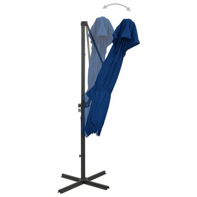vidaXL Cantilever Umbrella with Double Top 250x250 cm Azure Blue