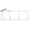vidaXL Outdoor Dog Kennel with Roof Silver 6x2x2.5 m Galvanised Steel