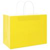 vidaXL Paper Bags 250 pcs with Handles Yellow 32x17x25 cm
