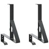 vidaXL Snow Guard Support 2 pcs Black 29.5 x 3 x 34.5 cm Steel