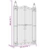 vidaXL Garden Gate Black 121x8x200 cm Wrought Iron