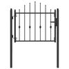 vidaXL Fence Gate ASTEN 100 x 75 cm Metal Black Lockable
