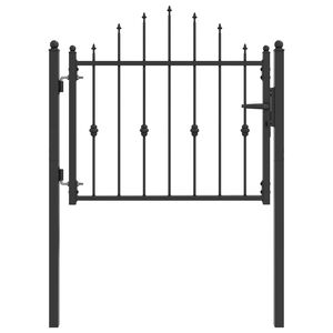 vidaXL Fence Gate ASTEN 100 x 75 cm Metal Black Lockable