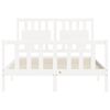 vidaXL Bed Frame without Mattress White 140x190 cm Solid Wood Pine