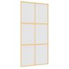 vidaXL Sliding Door Gold 102.5x205 cm Frosted ESG Glass and Aluminium