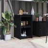 vidaXL Outdoor Kitchen Cabinet Black 55x55x92 cm Solid Wood Pine