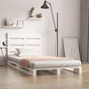 vidaXL Bed Frame without Mattress White 90x190 cm Single Solid Wood Pine Single