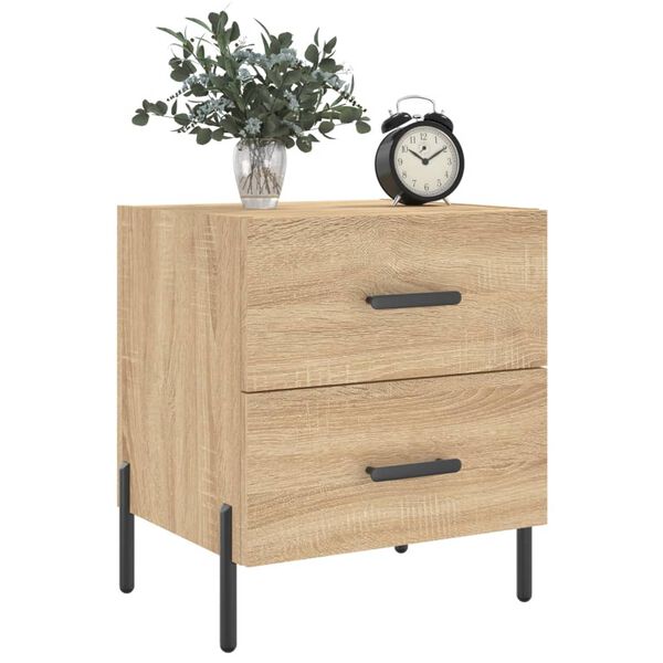 vidaXL Bedside Cabinets 2 pcs Sonoma Oak 40x35x47.5 cm Engineered Wood