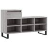 vidaXL Shoe Cabinet Grey Sonoma 102x36x60 cm Engineered Wood