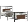 vidaXL Bed Frame without Mattress Brown Oak 90x200 cm Engineered Wood