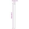 vidaXL Fence Post 2 pcs Grey 50 cm Powder-coated steel