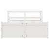 vidaXL Bed Frame with Headboard without Mattress White 140x190 cm