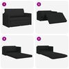 vidaXL 2-Seater Folding Sofa Bed Black 124 x 71 x 78 cm Fabric