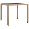 vidaXL Garden Dining Set 5 pcs Beige Poly Rattan