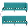 vidaXL Corner Bed Frame with Headboard Turquoise 80 x 200 cm Velvet