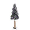 vidaXL Slim Christmas Tree Green 180 cm PVC and Solid Pine wood