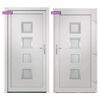 vidaXL Front Door White 98x208 cm PVC