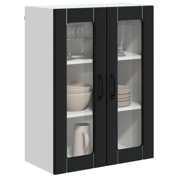 vidaXL Kitchen Cabinet Black 60 x 31 x 80 cm Engineered Wood