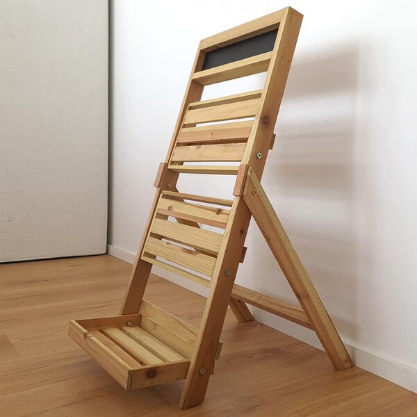 H&S Collection Plant Rack with 3 Levels 39x17x76 cm Wood