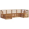 vidaXL Outdoor Sofa Set 6 pcs 5-Seaters Natural Solid Acacia Wood