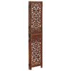 vidaXL Hand carved 3-Panel Room Divider Brown 120x165 cm Solid Mango Wood