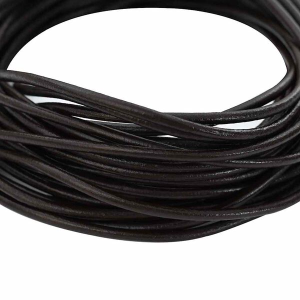 vidaXL Leather Cord Dark Brown &Oslash;2.5 mm x 5 m Leather