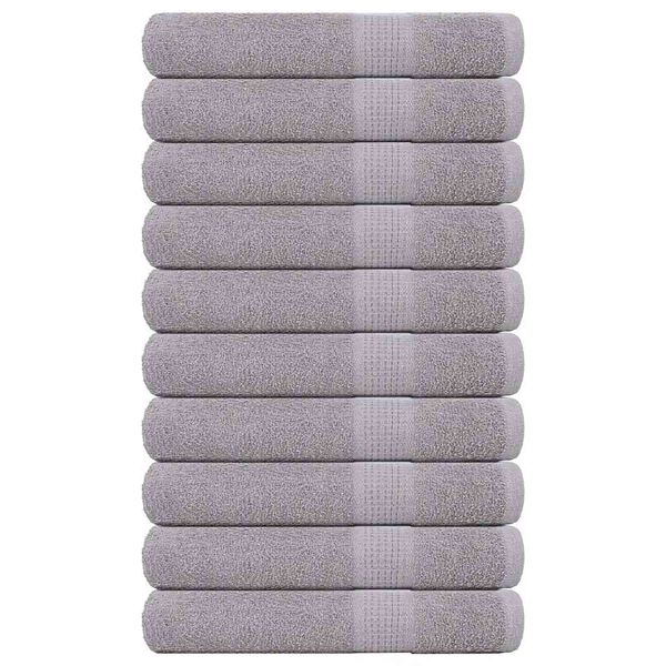 vidaXL Sauna Towels "FROGN" 10 pcs Grey 80x200 cm 360 gsm