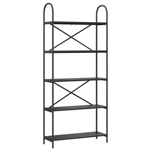 vidaXL Bookshelf Black Oak 80 x 30 x 183 cm Engineered wood